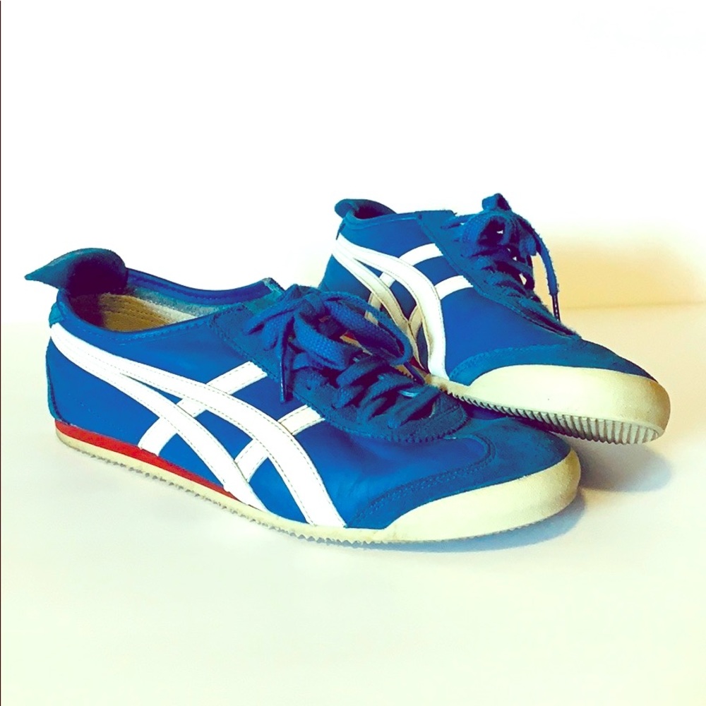 Onitsuka Tiger by Asics Blue and White Athletic Shoes
